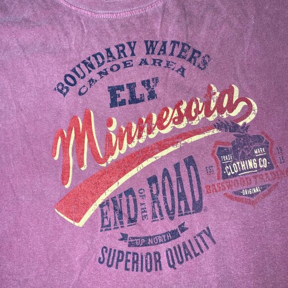 Boundary Waters Graphic Tee – Reddish‑Pink – Size Large - Picture 4 of 4